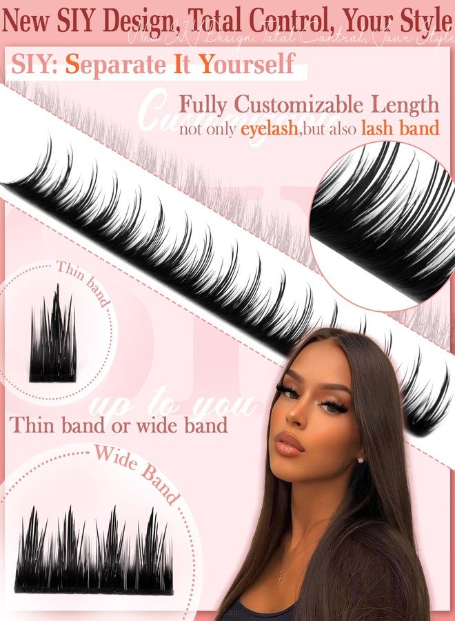 zanlufly Manga Lash Clusters Spiky Cluster Eyelash Extensions Fairy Eyelash Clusters Anime Individual Lashes SIY Lash Extension DIY Cluster Lashes 10-18MM Wispy Eyelash Extensions by ZANLUFLY - Image 4